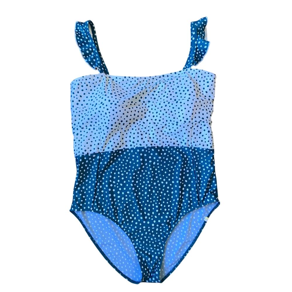 Summersalt The Ruffle Oasis One-piece Swimsuit Green & White